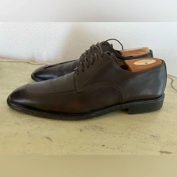 To Boot New York Made in Italy Apron Toe Oxford Shoes in Brown Size 10 1/2 $395 - Picture 2 of 8
